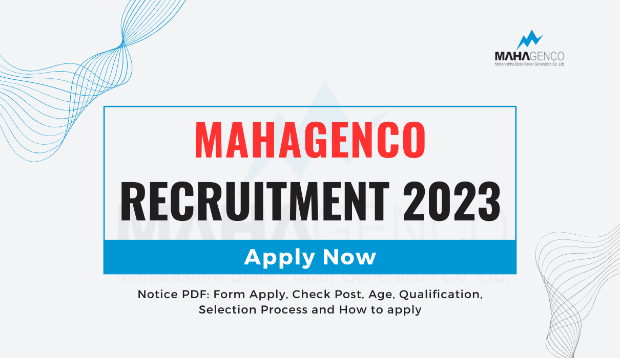 MAHAGENCO Recruitment 2023 Application Form Age Date Qualification