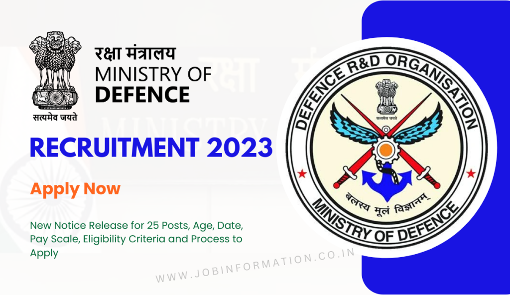 Ministry Of Defence Vacancy 2023 New Notice Release For 25 Posts Age