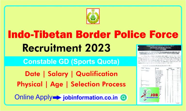 ITBP Constable Sports Quota Bharti