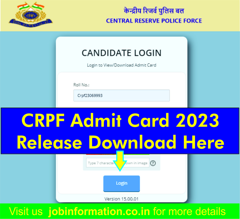 CRPF Paramedical Staff Admit Card