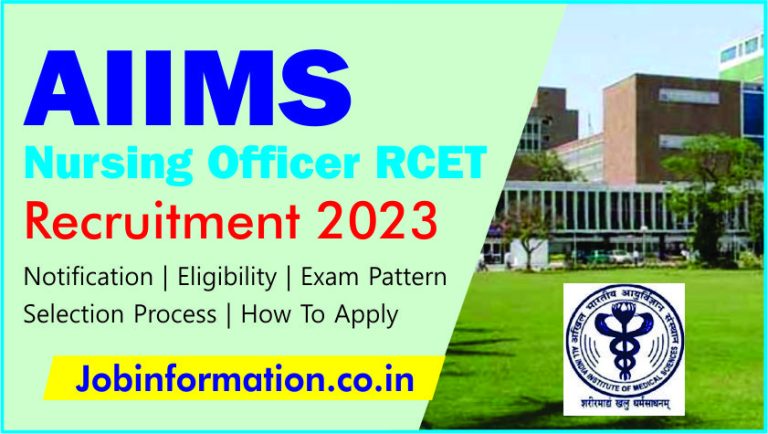 AIIMS Nursing Officer RCET Recruitment