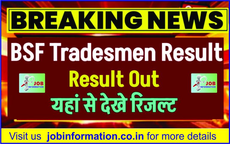 BSF Tradesman Result
