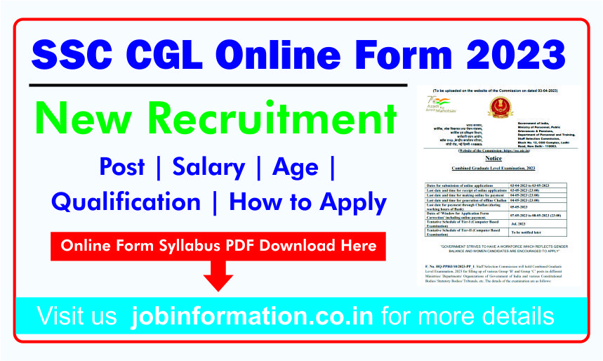 SSC CGL Online Form 2023