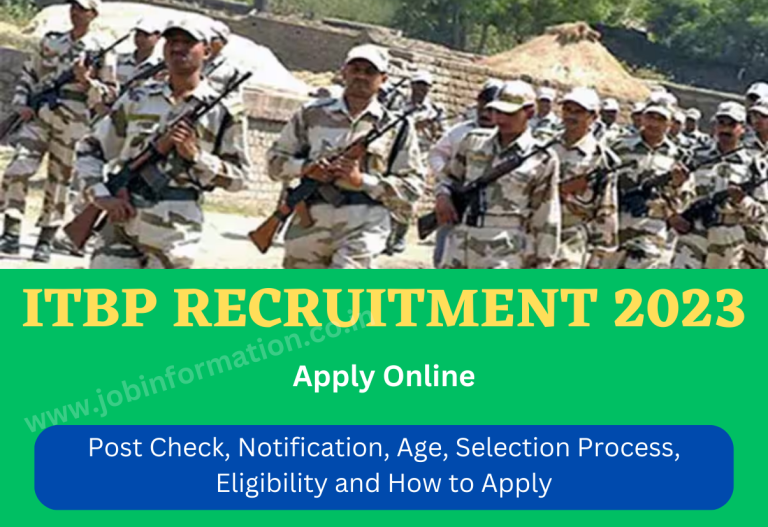 ITBP Recruitment 2023 Apply Online, Post Check, Notification, Age, Selection Process, Eligibility and How to Apply at @itbpolice.nic.in