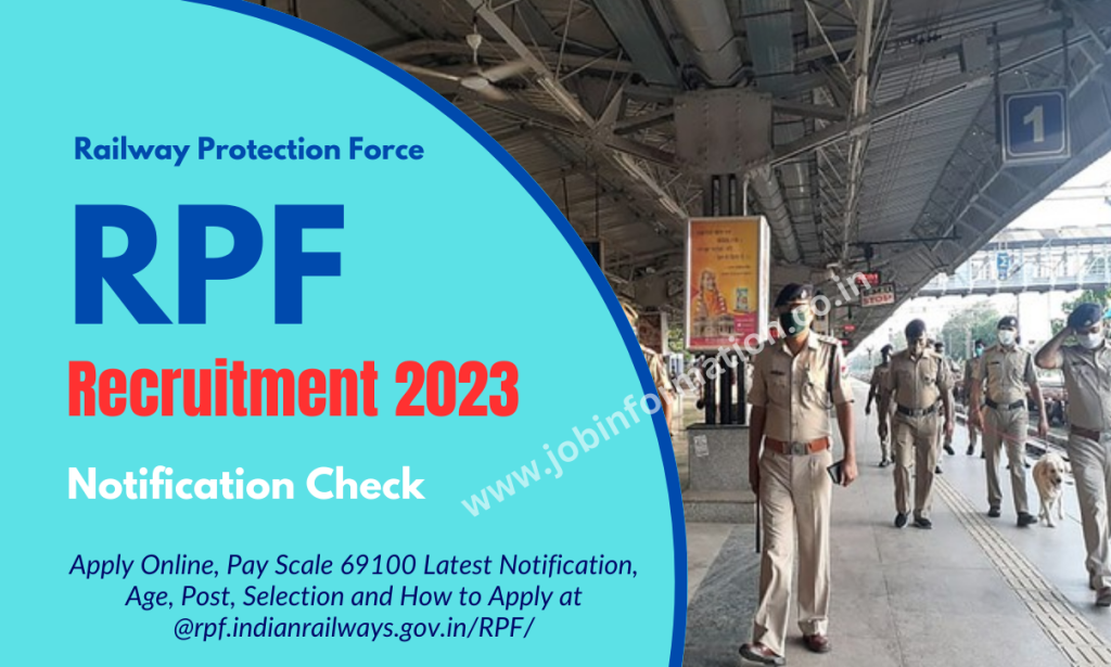 RPF Recruitment 2023 Apply Online, Pay Scale 69100 Latest Notification, Age, Post, Selection and How to Apply at @rpf.indianrailways.gov.in/RPF/
