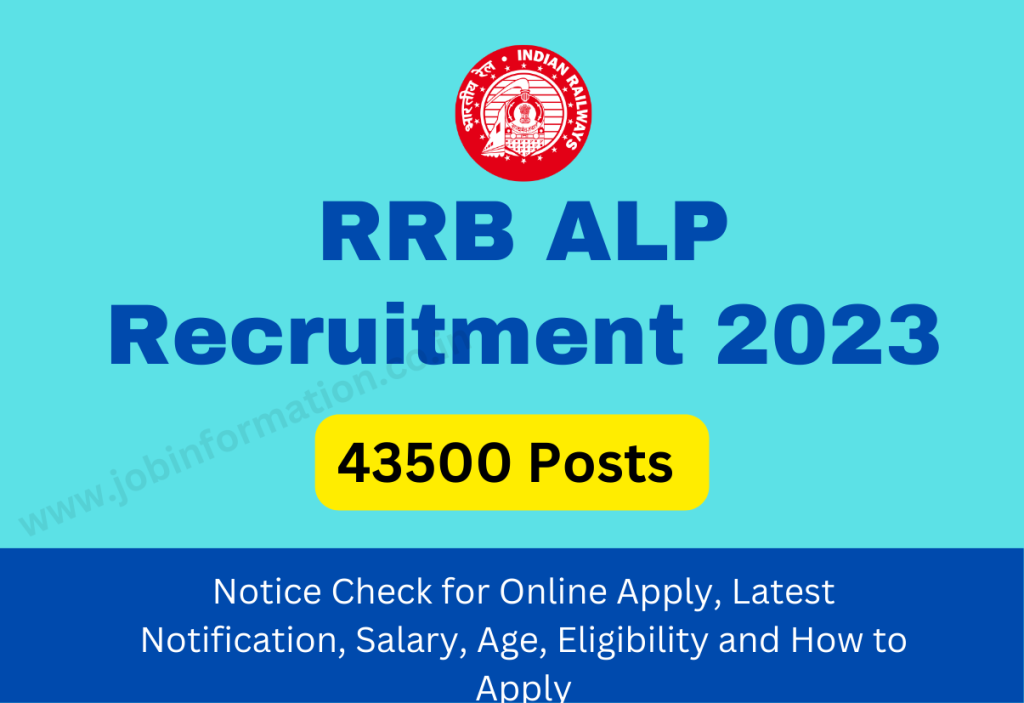 RRB ALP Recruitment 2023 Online Apply, Latest Notification, Salary, Age, Eligibility and How to Apply