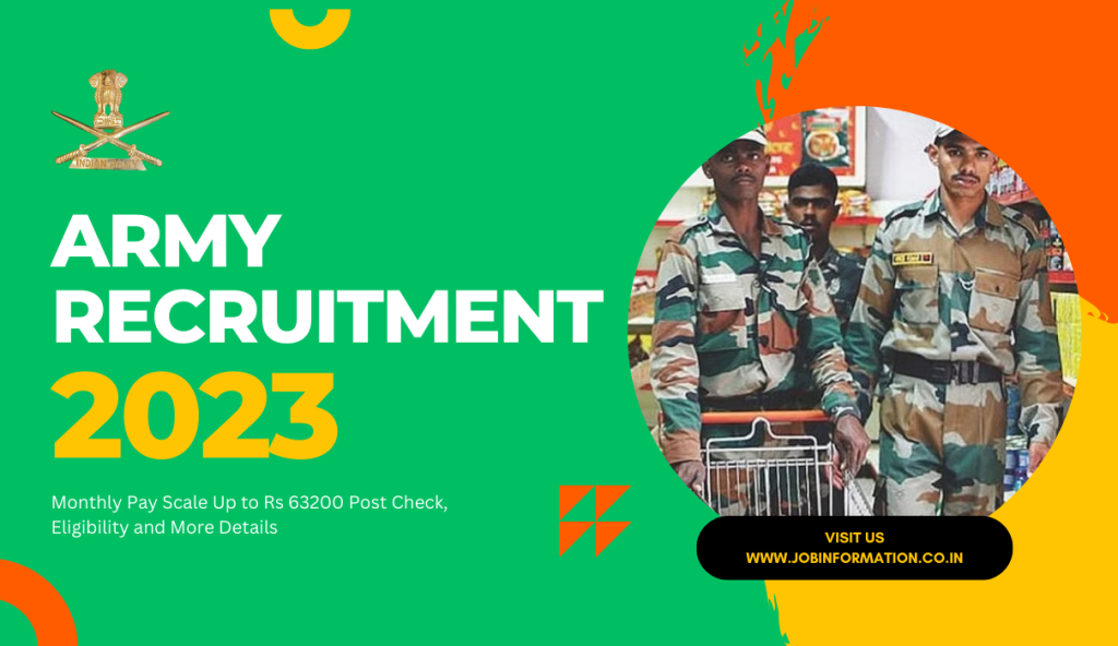 Army Canteen Recruitment 2023: Monthly Pay Scale Up to Rs 63200 Post Check, Eligibility and More Details