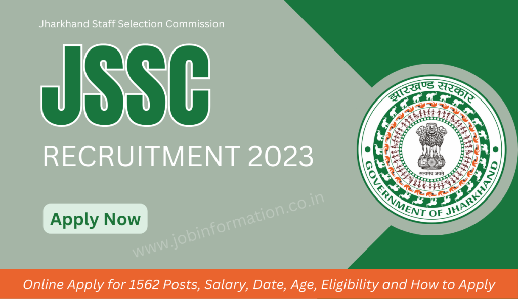 JSSC JE Recruitment 2023 Online Apply for 1562 Posts, Salary, Date, Age, Eligibility and How to Apply