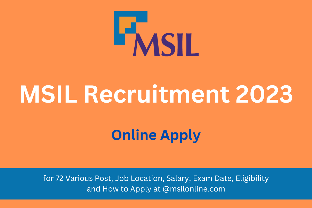 MSIL Recruitment 2023 Apply Online For 72 Various Post, Job Location