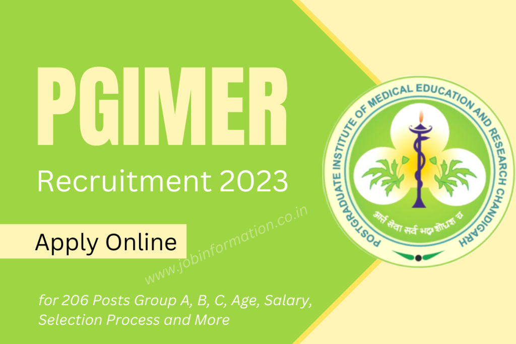 PGIMER Recruitment 2023 Online Apply for 206 Posts Group A, B, C, Age, Salary, Selection Process and More
