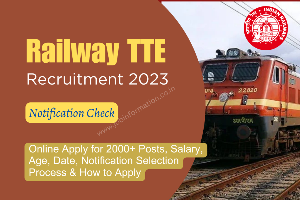 Railway TTE Recruitment 2023 Online Apply for 2000+ Posts, Salary, Age, Date, Notification, Selection Process & How to Apply