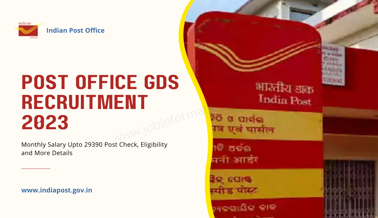 Post Office GDS Recruitment 2023 Monthly Salary Upto 29380 Post Check