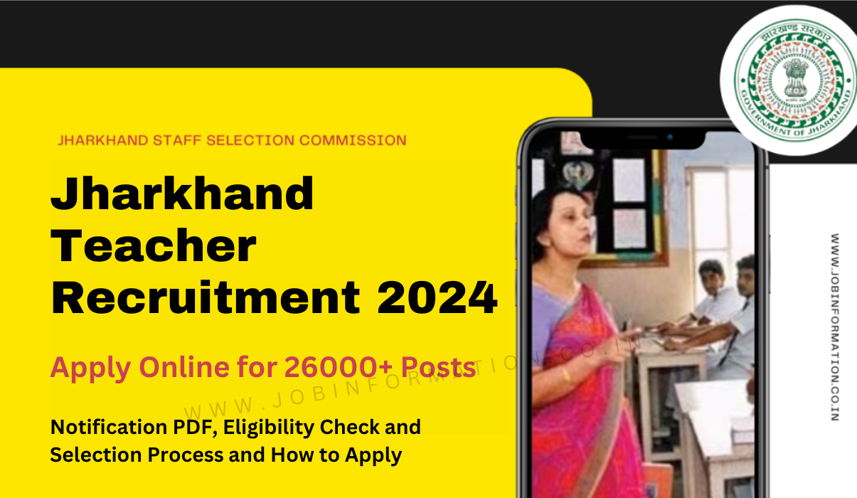 Jharkhand Teacher Recruitment 2024 OUT: Online Apply for 26001 Teacher Posts, Eligibility Check and How to Apply