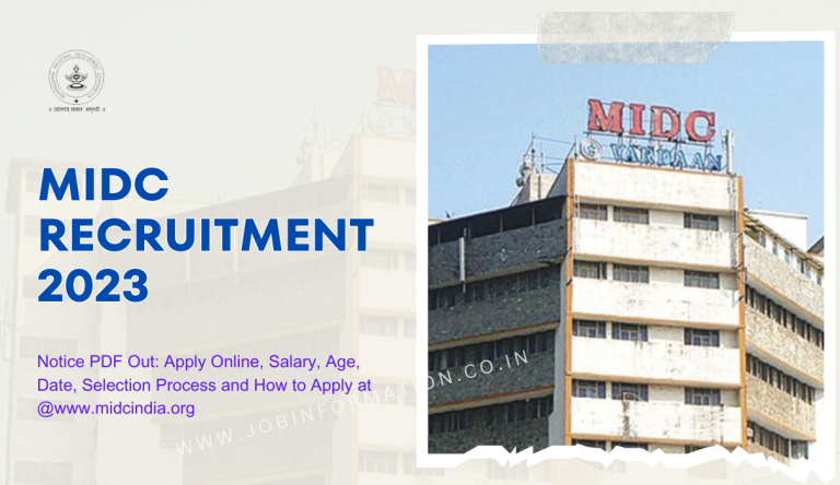 MIDC Recruitment 2023 Notice PDF Out: Apply Online 800+ Posts, Selection Process and How to Apply at @www.midcindia.org