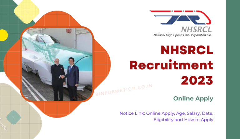 NHSRCL Recruitment 2023 Notice Link: Online Apply, Age, Salary, Date, Eligibility and How to Apply