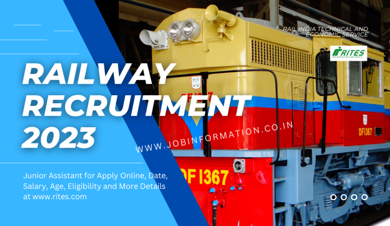 Railway Junior Assistant Recruitment 2023 Notice PDF: Apply Online, Date, Salary, Age, Eligibility and More Details at www.rites.com