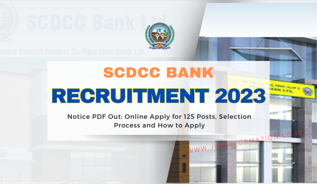 SCDCC Bank Recruitment 2023 Notice PDF Out: Online Apply for 125 Posts, Selection Process and How to Apply