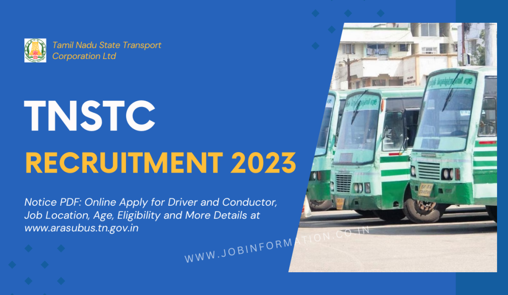 TNSTC Recruitment 2023 Notice PDF: Online Apply for Driver and Conductor, Job Location, Age, Eligibility and More Details at www.arasubus.tn.gov.in