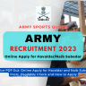 Army Sports Quota Recruitment 2023 Notice PDF Out: Online Apply for Havaldar and Naib Subedar Posts, Eligibility Check and How to Apply