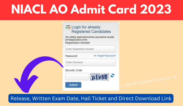 NIACL AO Admit Card 2023 Release, Written Exam Date, Hall Ticket and Direct Download Link