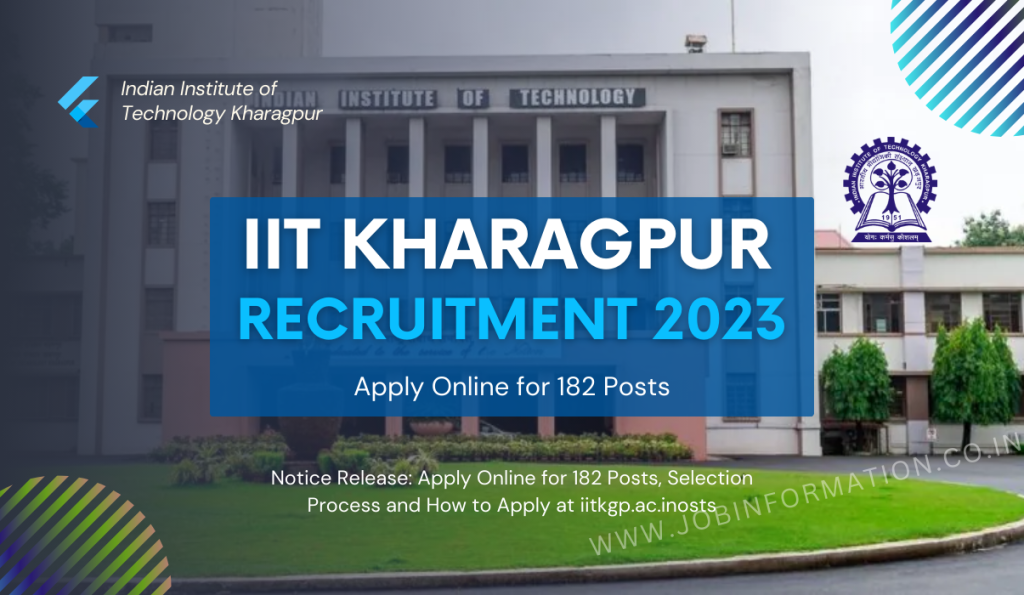 IIT Kharagpur Recruitment 2023 Notice Release: Apply Online for 182 Posts, Selection Process and How to Apply at iitkgp.ac.in