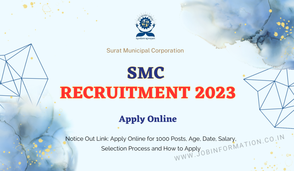 SMC Recruitment 2023 Notice Out Link Apply Online For 1000 Posts, Age