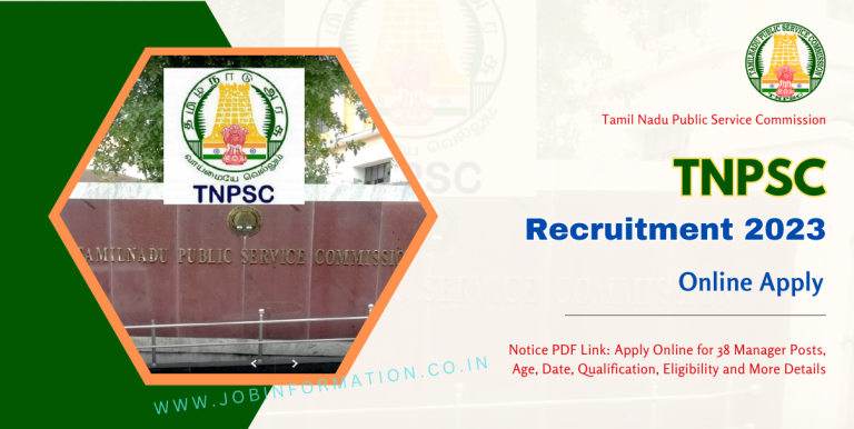 TNPSC Recruitment 2023 Notice PDF Link: Apply Online for 38 Manager Posts, Age, Date, Qualification, Eligibility and More Details