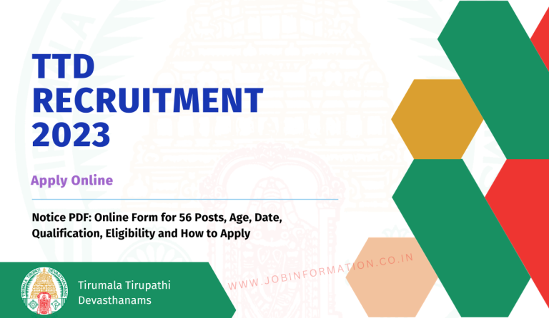 TTD Recruitment 2023 Notice PDF: Online Form for 56 Posts, Age, Date, Qualification, Eligibility and How to Apply