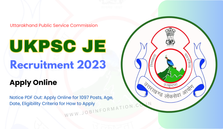 UKPSC JE Recruitment 2023 Notice PDF Out: Apply Online for 1097 Posts, Age, Date, Eligibility Criteria for How to Apply