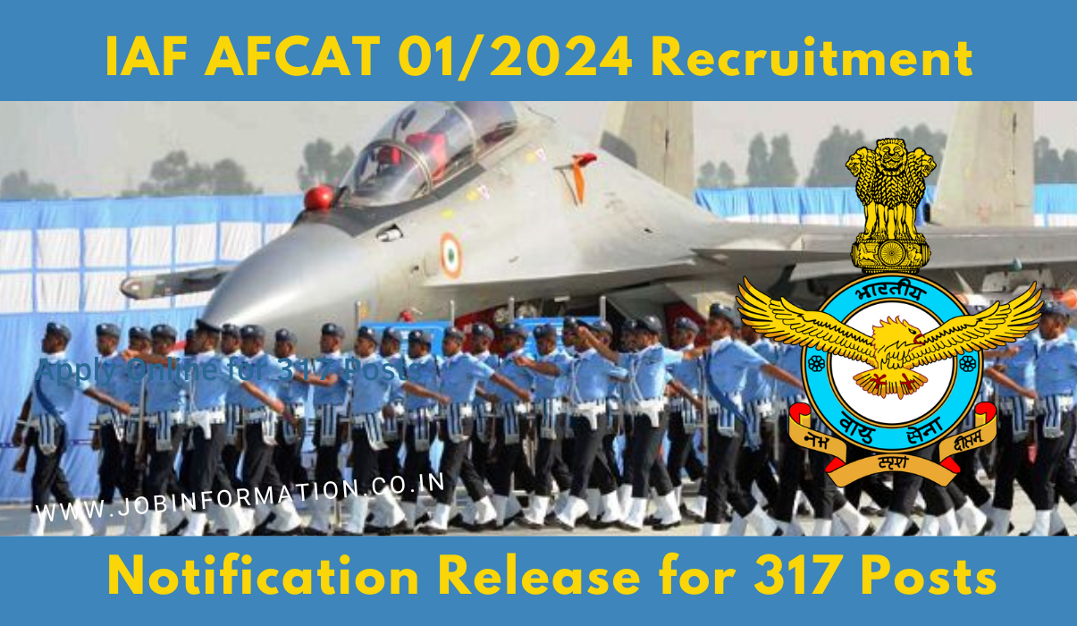 AFCAT 1 2024 Notification Out: Online Apply for 317 Posts, Age, Date, Qualification, Eligibility and Apply to Process at afcat.cdac.in