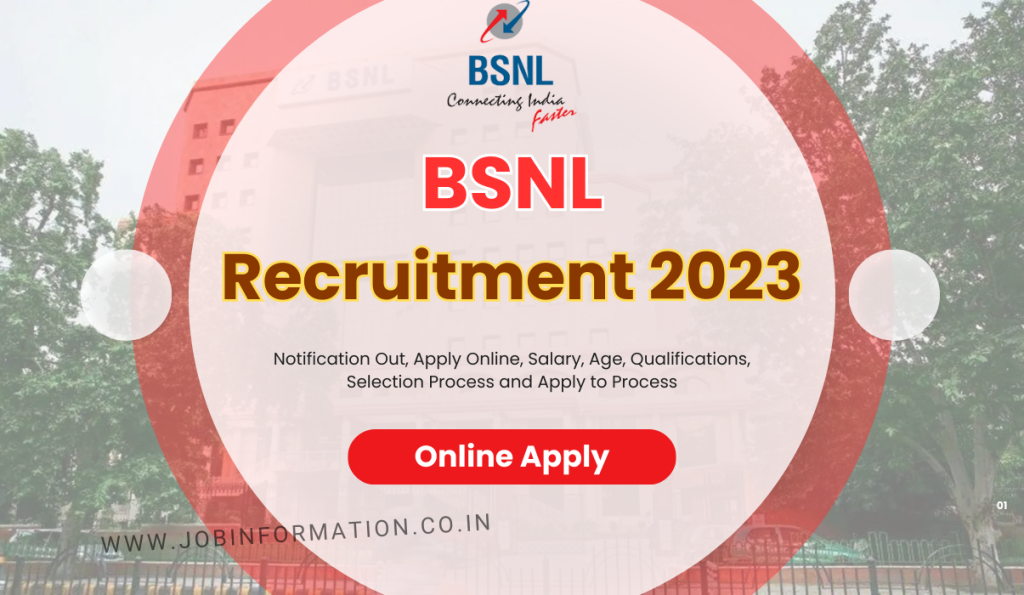 BSNL Recruitment 2023 Notification Out, Apply Online, Salary, Age, Qualifications, Selection Process and Apply to Process