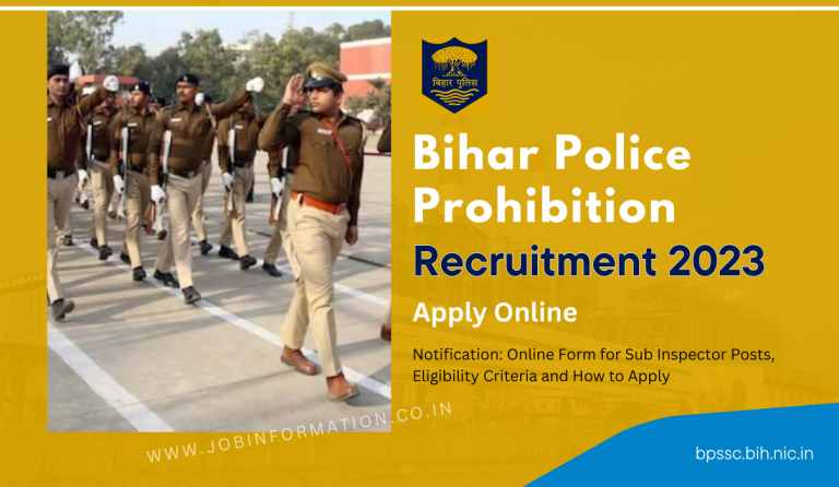 Bihar Police Prohibition Recruitment 2023 Notification: Online Form for Sub Inspector Posts, Eligibility Criteria and How to Apply
