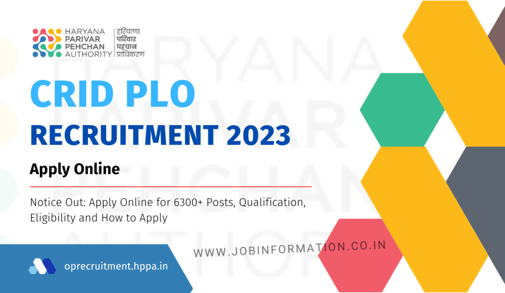 CRID Panchayat Local Operator Recruitment 2023 Notice Out: Apply Online for 6300+ Posts, Qualification, Eligibility and How to Apply