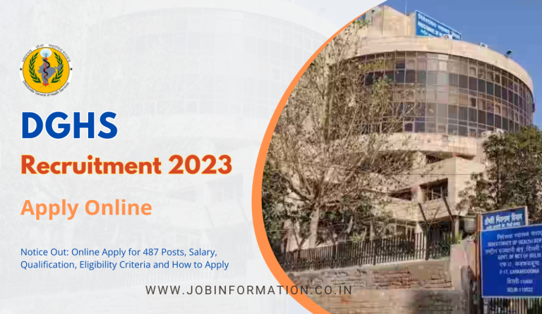 DGHS Recruitment 2023 Notice Out: Online Apply for 487 Posts, Salary, Qualification, Eligibility Criteria and How to Apply