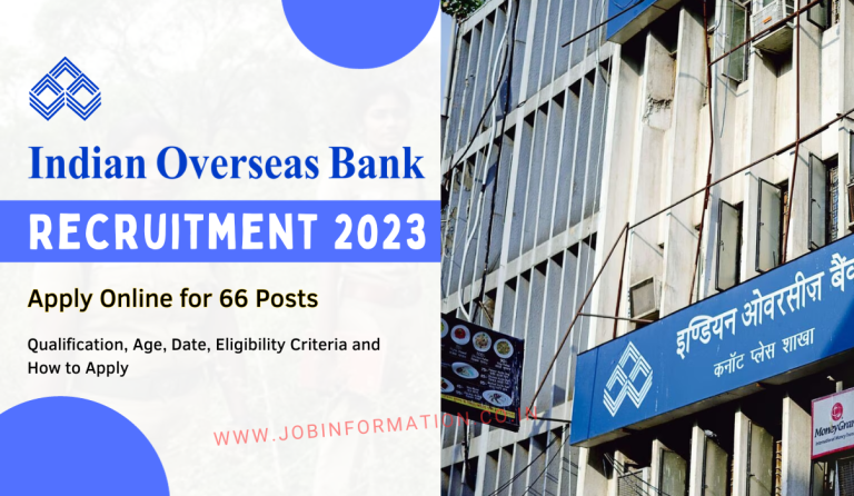 IOB Recruitment 2023 Notification Release: Apply online for 66 Posts, Qualification, Age, Date, Eligibility Criteria and How to Apply