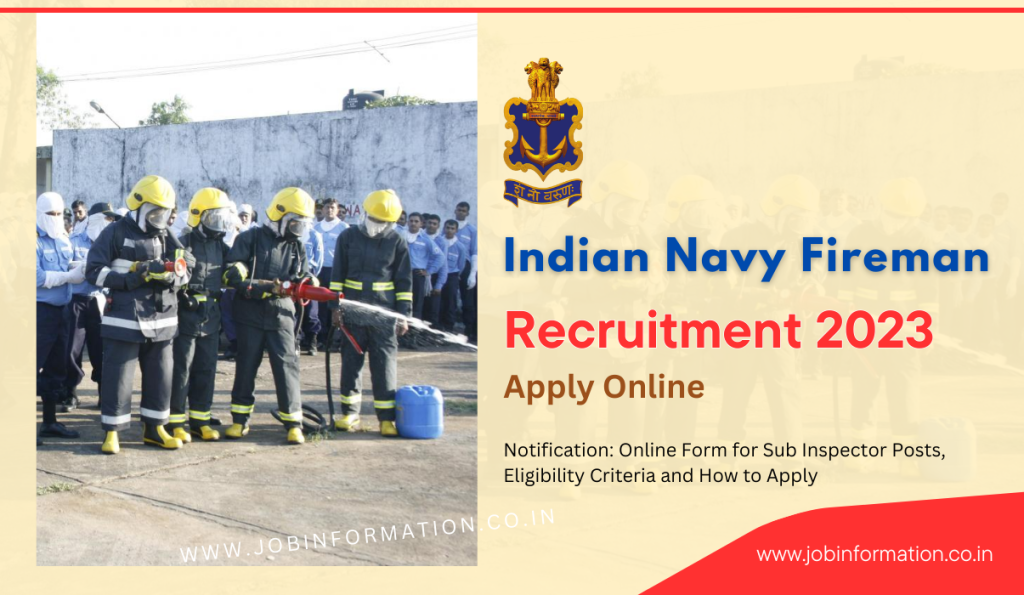 Indian Navy Fireman Recruitment 2023 Notice PDF Link: Form Apply for 129 Posts, Eligibility Criteria and How to Apply