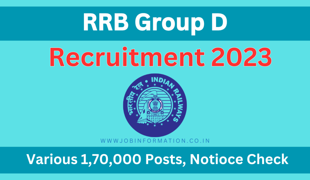 RRB Group D Recruitment 2023 Notice Out, Apply Online for Various Posts, Eligibility Criteria and More Details