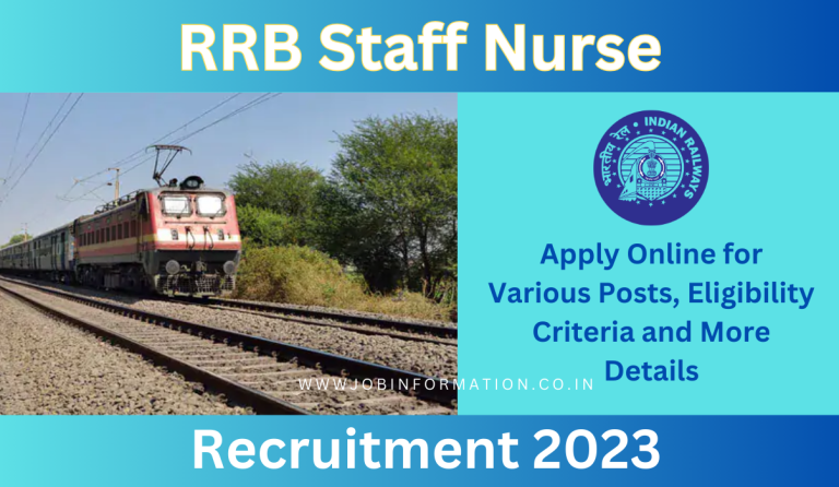 RRB Staff Nurse Recruitment 2023 Notice Check: Apply Online for Various Posts, Eligibility Criteria and More Details