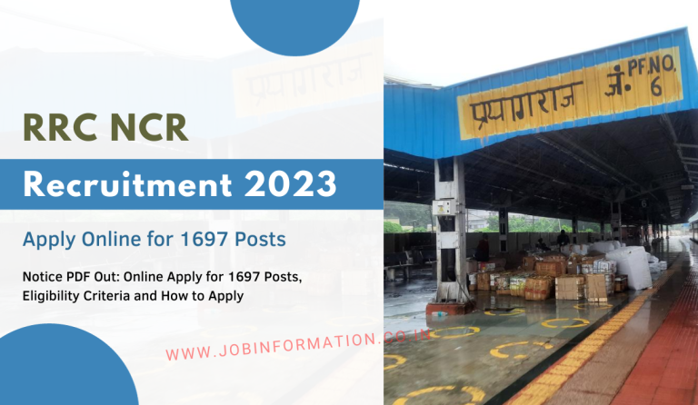 RRC NCR Apprentice Recruitment 2023 Notice PDF Out: Online Apply for 1697 Posts, Eligibility Criteria and How to Apply