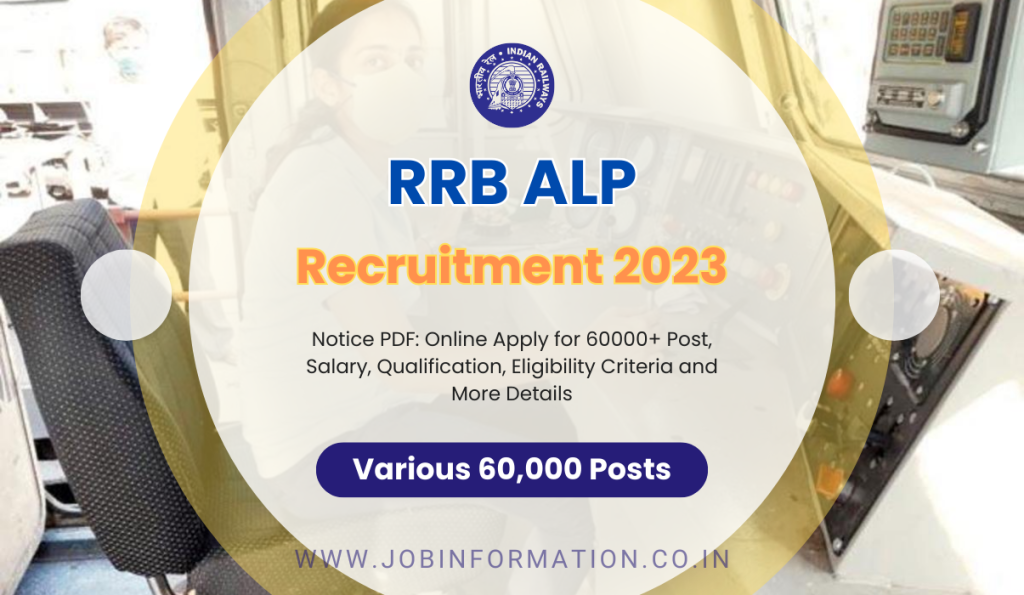 RRB ALP Recruitment 2023 Notice PDF: Online Apply for 60000+ Post, Salary, Qualification, Eligibility Criteria and More Details