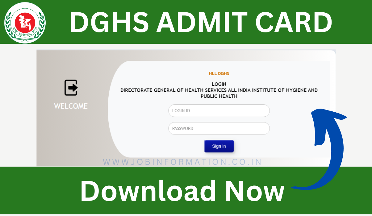DGHS Admit Card Download 2023 for Various Posts Written Exam, Direct Link Here
