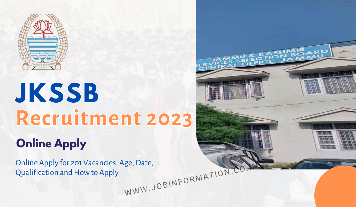 JKSSB Supervisor Recruitment 2023 Online Apply for 201 Vacancies, Age, Date, Qualification and How to Apply