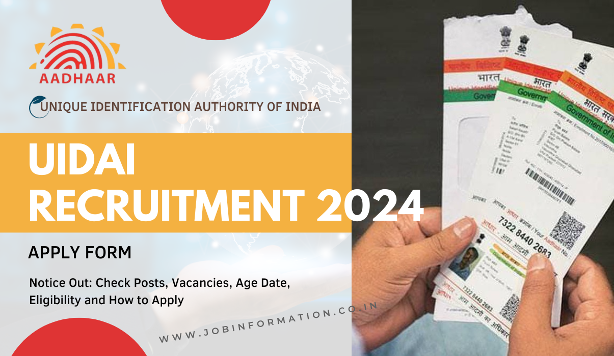 Uidai Recruitment 2024 Notice Out Check Posts Vacancies Age Date