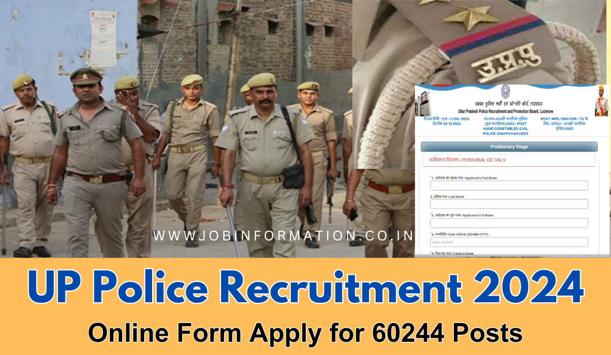 UP Police Constable Recruitment 2024 Notice Out: Online Form for 60244 Posts, Selection Process and How to Apply