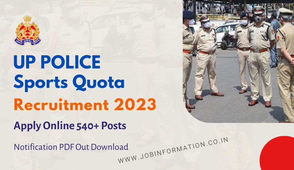 UP Police Sports Quota Recruitment 2024: Apply Online for 546 Post, Notification PDF Out
