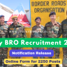 Army BRO Recruitment 2024 Out: Online Form 2250 Vacancies, Post Check, Notification Out, Other Details