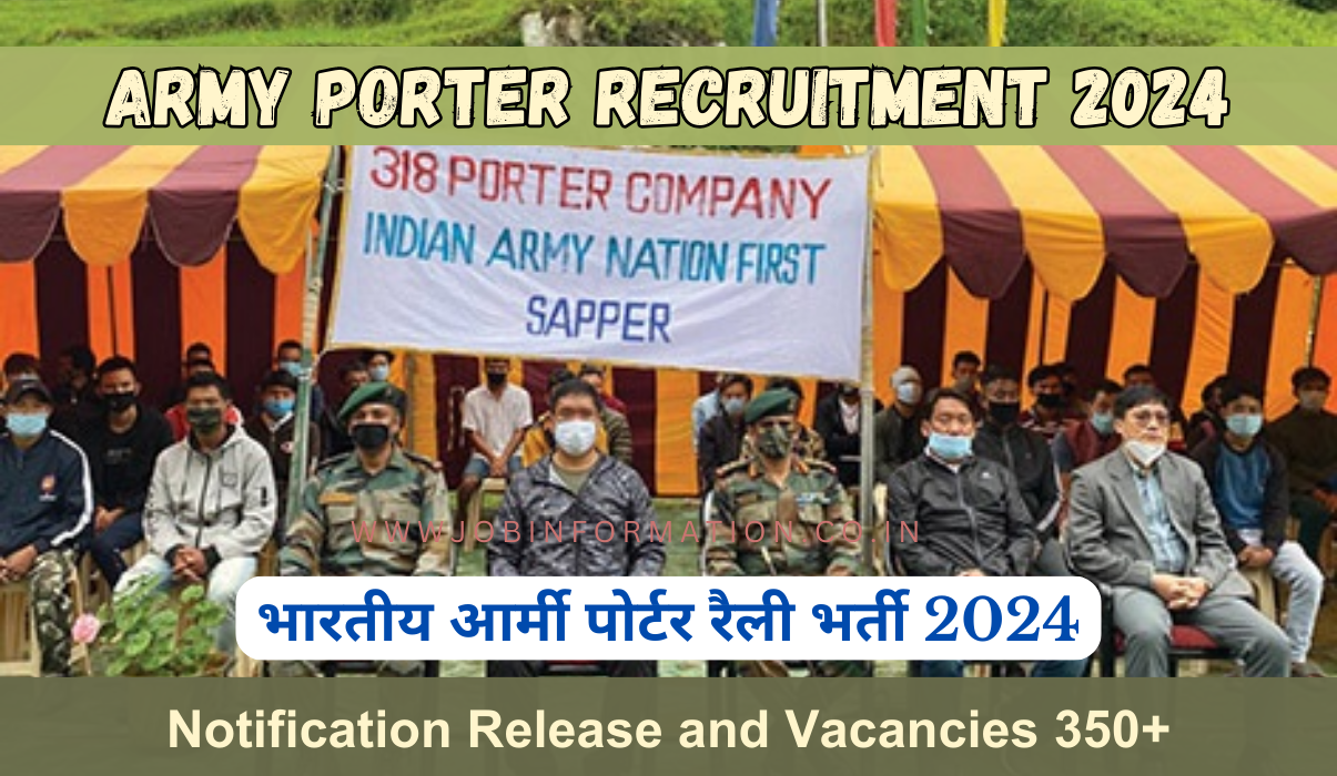 Army Porter Recruitment 2024 Notification Online Form For 350