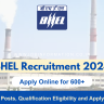 BHEL Recruitment 2024 Notice PDF: Apply Online for 600+ Apprentice Posts, Qualification Eligibility and Apply to Process
