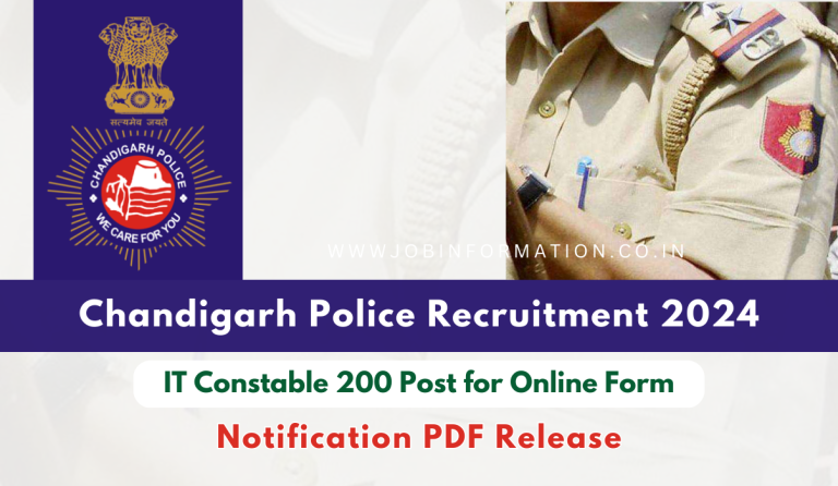 Chandigarh IT Constable Recruitment 2024 Out: Online Form For 144 Posts ...