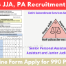 DSSSB JJA, PA Recruitment 2024 Out: Online Form 990 Posts, Posts Check, Notification PDF, Eligibility and How to Apply